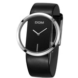 DOM Customized Your Own Brand Watch Hollow Watches Women Quartz Leather Watch High Quality Waterproof Watch for Women