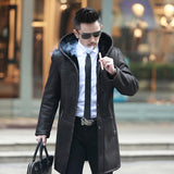 Leather Jacket Men Sheep Shearing Winter Coat Men Real Fur Coat Sheepskin Mens Leather Jacket Jaqueta De Couro P1268-1 YY948