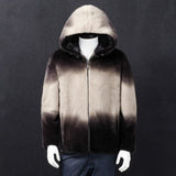 AYUNSUE 2019 New Real Fur Coat Men Winter Natural Mink Fur Jacket Hooded Warm Luxury Mens Mink Jackets Overcoat 17003J-2 KJ3457