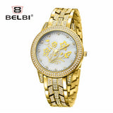 BELBI Jewelry Ladies Wrist Watches Top Luxury Elegant Diamond Women Wristwatches Waterproof Quartz Battery Clock Female Brand