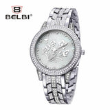 BELBI Jewelry Ladies Wrist Watches Top Luxury Elegant Diamond Women Wristwatches Waterproof Quartz Battery Clock Female Brand