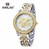 BELBI Jewelry Ladies Wrist Watches Top Luxury Elegant Diamond Women Wristwatches Waterproof Quartz Battery Clock Female Brand