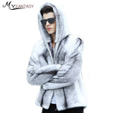 M.Y.FANSTY Shuba 2019 Cross Winter Stand Collar Mink Coat Zipper White Real Fur Jacket Warm Cool Man With Hat Solid Mink Coats