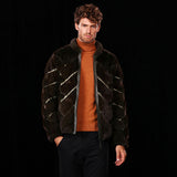 M.Y.FANSTY Shuba 2019 Winter Swan Velvet Mink Mandarin Collar Man Coat Real Fur Side Inside Wear Zipper Jacket Short Mink Coats